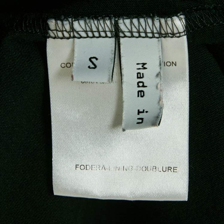 Pre Owned Balenciaga Black Printed Jersey Crewneck T-Shirt S