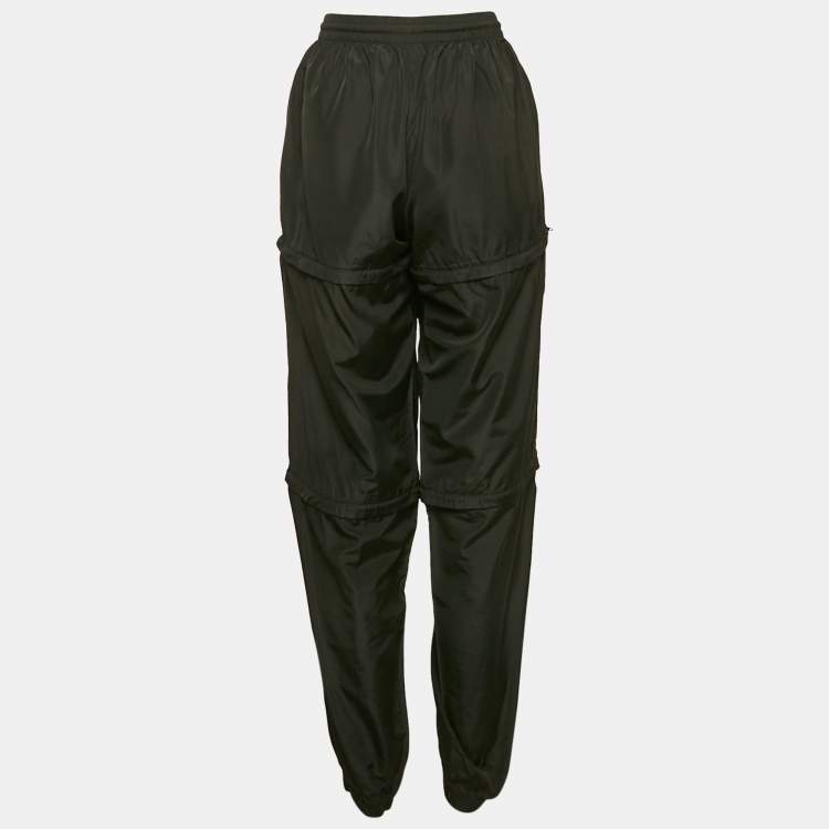 Pre Owned Balenciaga Black Synthetic Detachable Track Pants S
