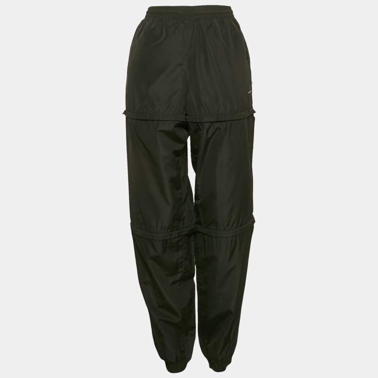 Pre Owned Balenciaga Black Synthetic Detachable Track Pants S