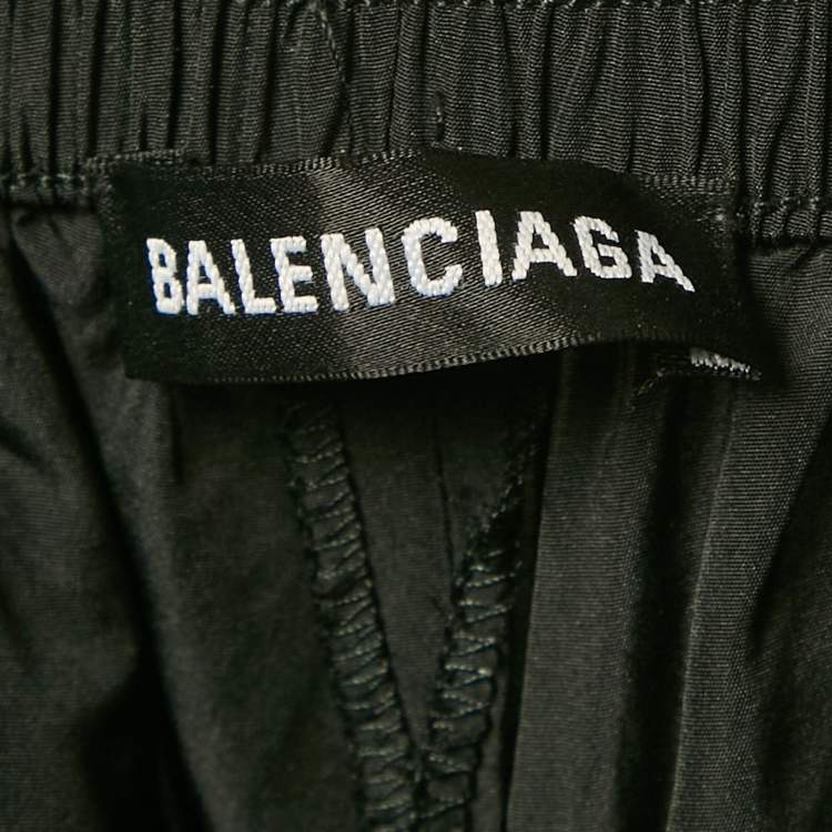 Pre Owned Balenciaga Black Synthetic Detachable Track Pants S