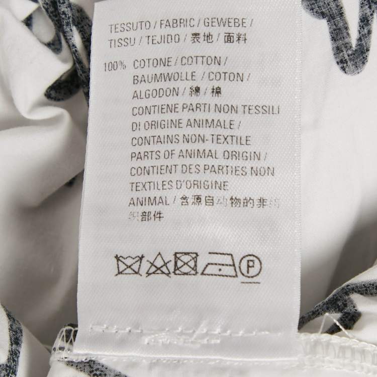 Pre Owned Balenciaga White All Over Print Cotton Track Pants XL