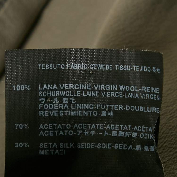 Pre Owned Balenciaga Grey Wool Button Front Top S