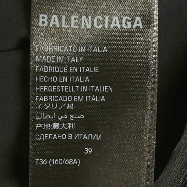 Pre Owned Balenciaga Black Jersey Falkon Full-Body Jumpsuit S Heels Size 39