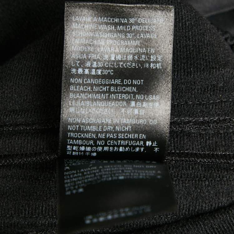 Pre Owned Balenciaga Black Logo Striped Jersey Track Pants S