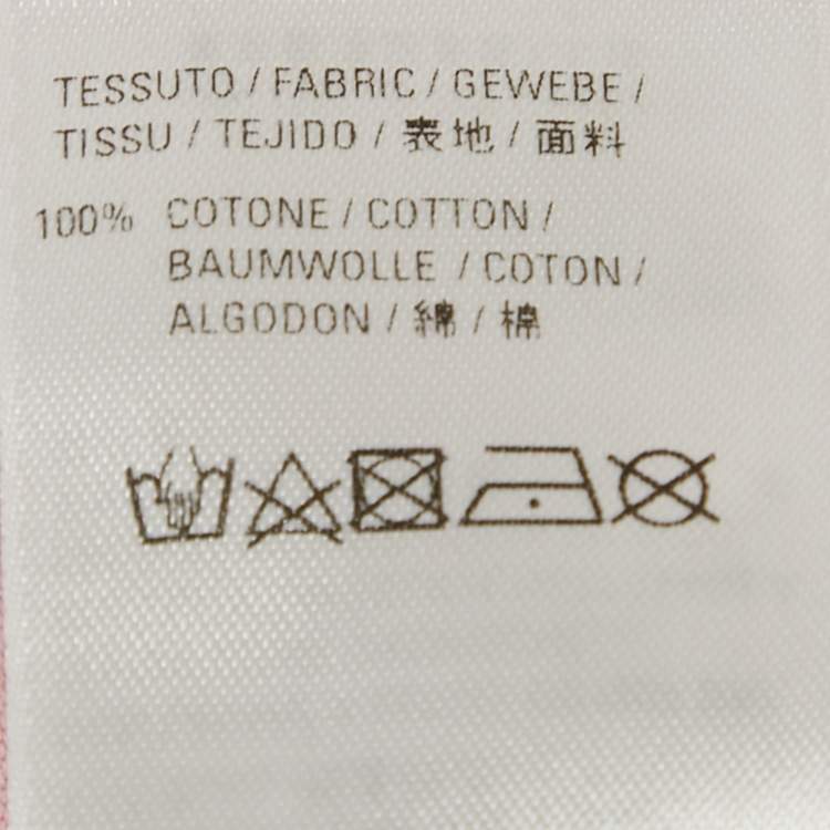 Pre Owned Balenciaga Pink Logo Print Cotton Jersey T-Shirt S