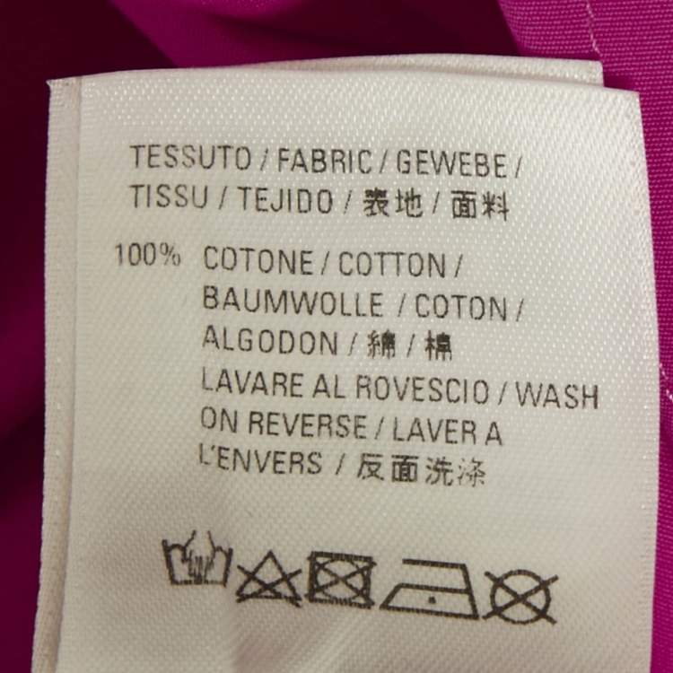 Pre Owned Balenciaga Pink Logo Print Cotton Oversized Shirt S