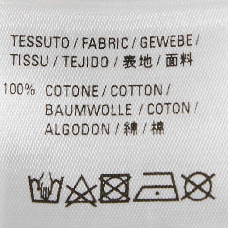 Pre Owned Balenciaga White Logo Print Jersey T-Shirt M