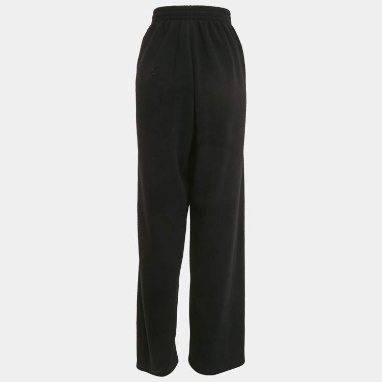 مملوكة مسبقًا Balenciaga Unisex Black Campaign Synthetic Fleece Sweatpants M