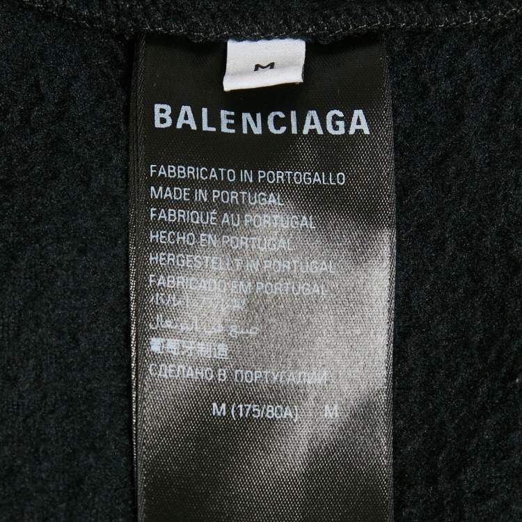مملوكة مسبقًا Balenciaga Unisex Black Campaign Synthetic Fleece Sweatpants M