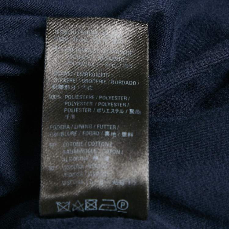 Pre Owned Balenciaga Wardrobe Unisex Navy Blue Polyamide Side Stripe Detail Track Pants M