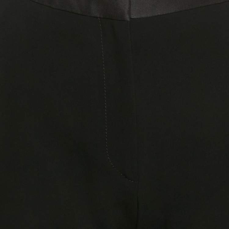 Pre Owned Balenciaga Black Crepe Trousers M