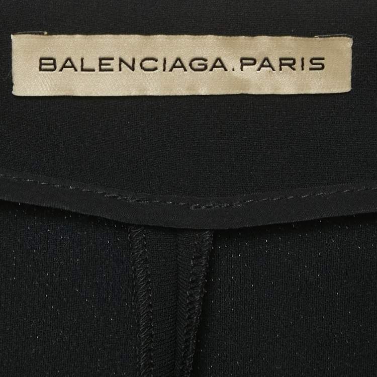 Pre Owned Balenciaga Black Crepe Trousers M