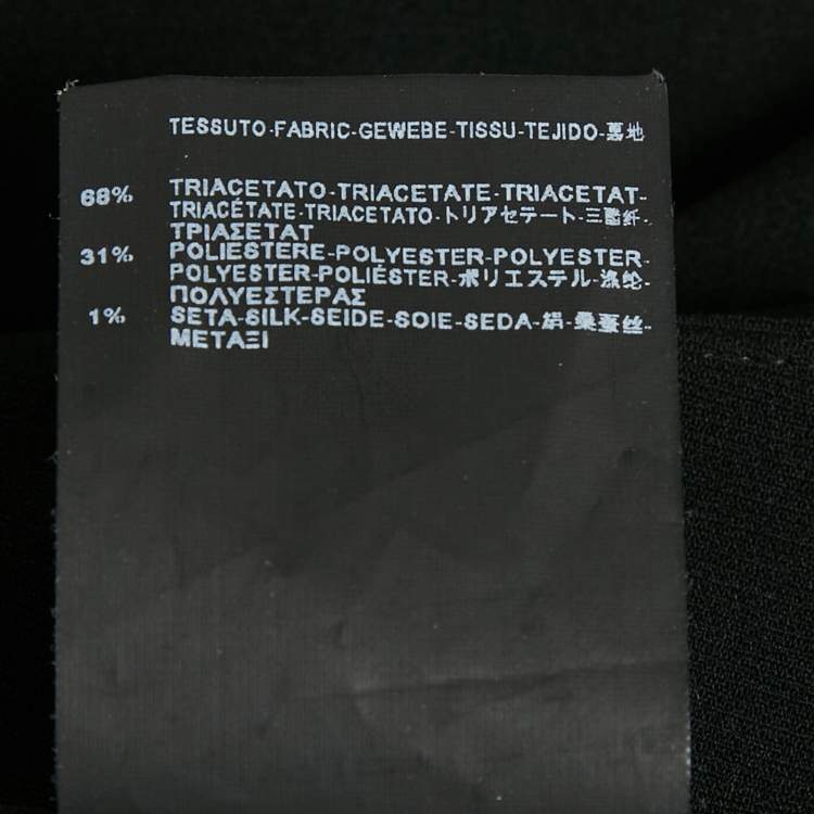 Pre Owned Balenciaga Black Crepe Trousers M