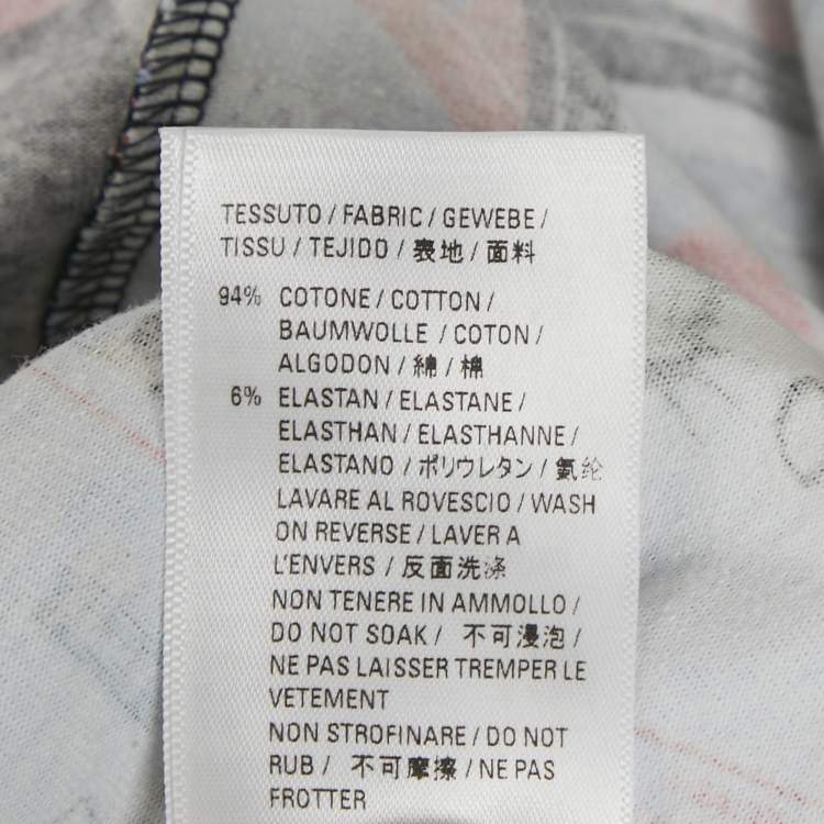 Pre Owned Balenciaga Multicolor Printed Cotton One-Shoulder Mini Dress M