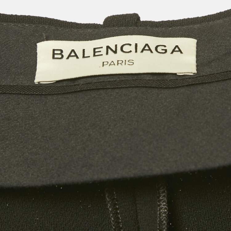 Pre Owned Balenciaga Black Crepe Tailored Trouser M 