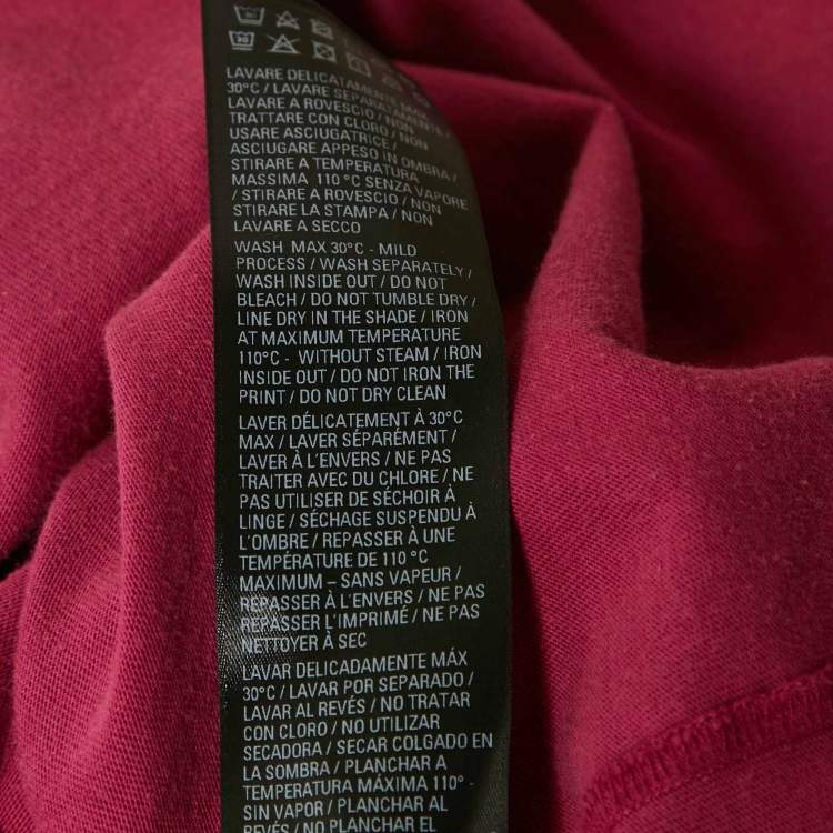 Pre Owned Balenciaga Pink Logo Print Cotton Distressed T-Shirt XS 