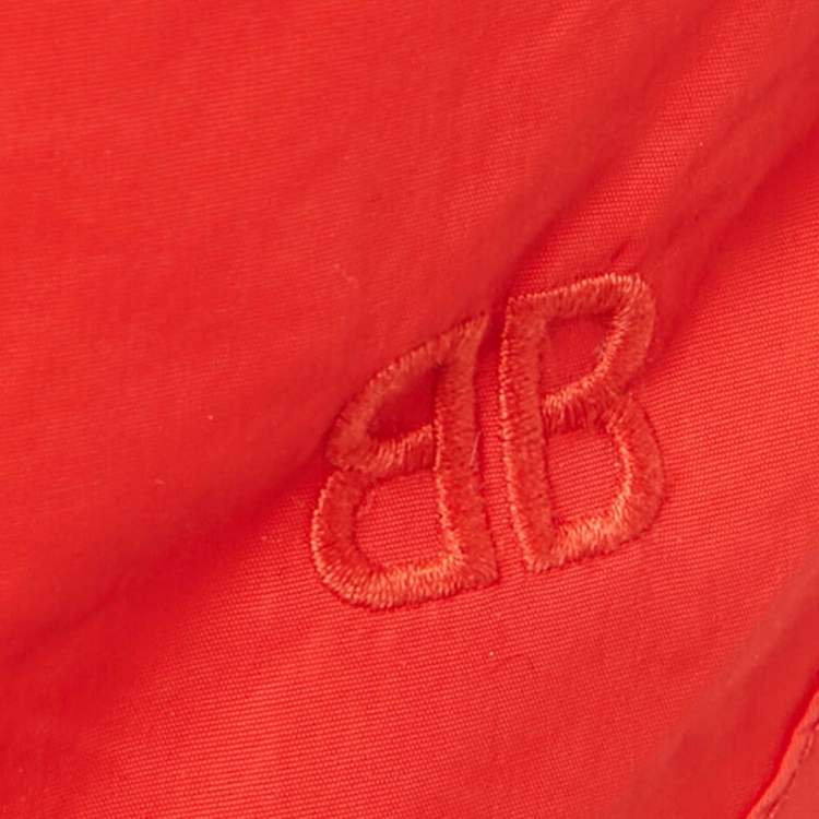 Pre Owned Balenciaga Red Nylon Shorts S