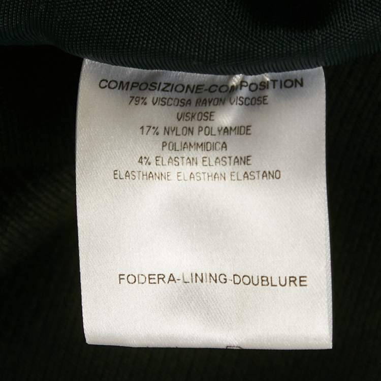 Pre Owned Balenciaga Black And Pink Gabardine Asymmetrical Overlap Pencil Skirt L 