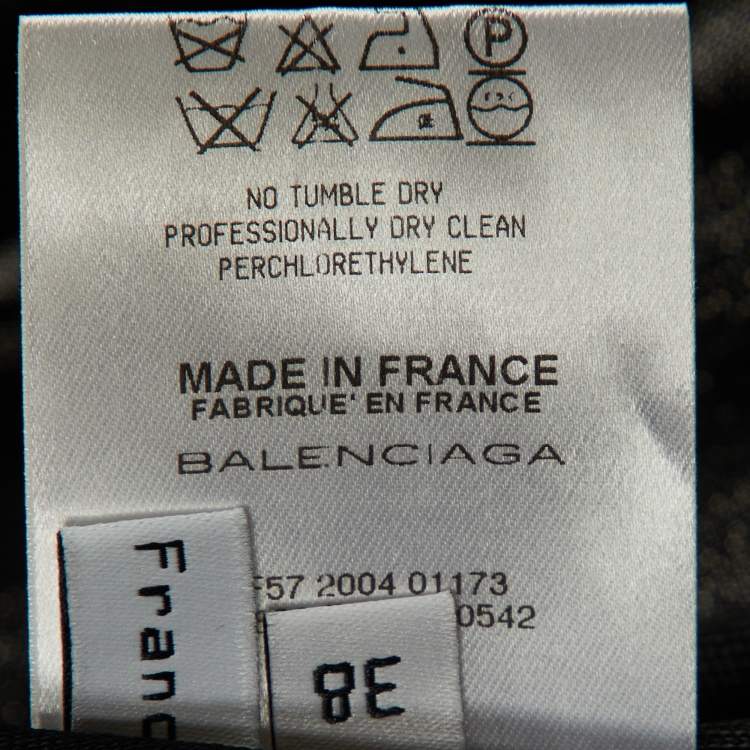 Pre Owned Balenciaga Black Jersey Double Breasted Jacket M
