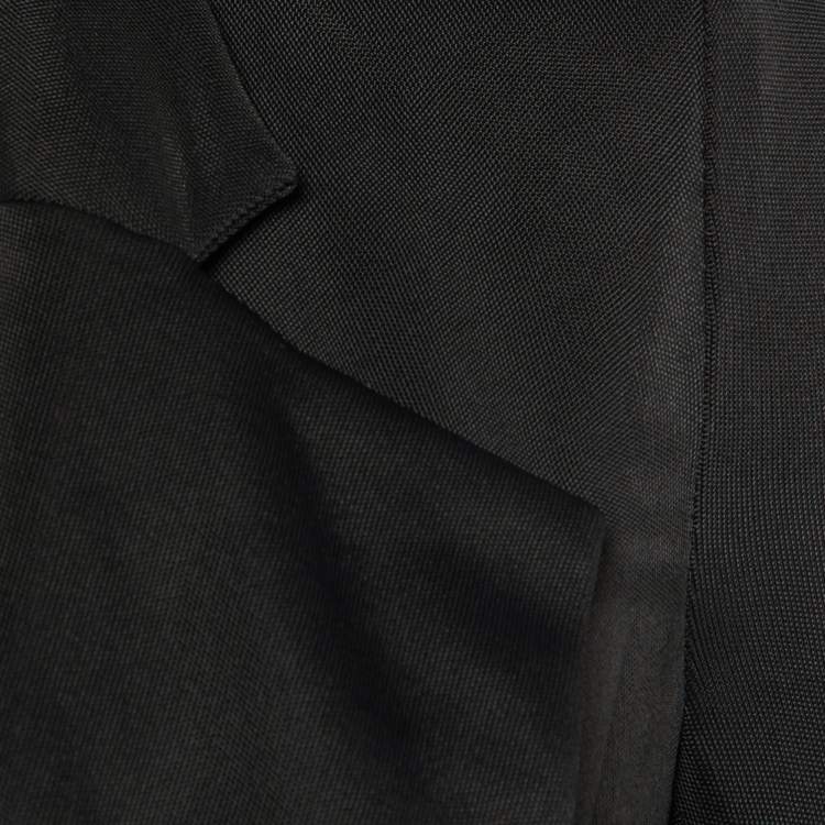 Pre Owned Balenciaga Black Jersey Double Breasted Jacket M