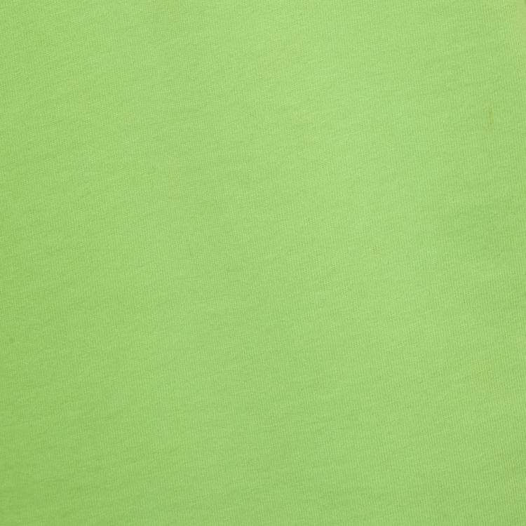Pre Owned Balenciaga Unisex Neon Green WFP Print Jersey Crewneck T-Shirt XS
