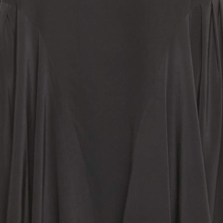 Pre Owned Balenciaga Black Silk Halter Neck Asymmetric Dress M