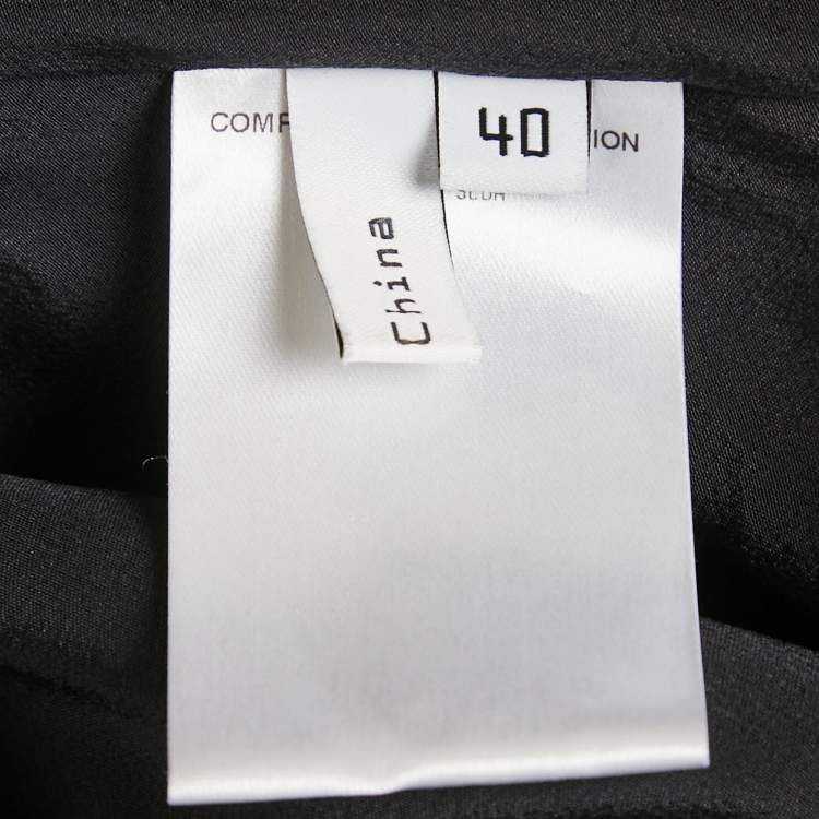 Pre Owned Balenciaga Black Silk Halter Neck Asymmetric Dress M