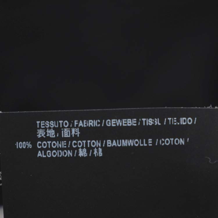 Pre Owned Balenciaga Black Logo Print Cotton Jersey T-Shirt M