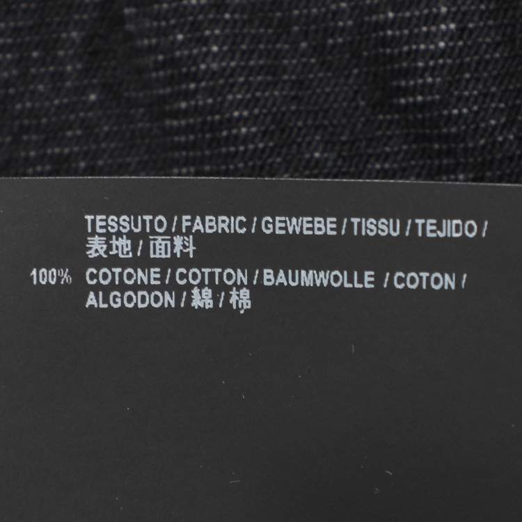 Pre Owned Balenciaga Dark Grey Distressed Denim Jacket XL