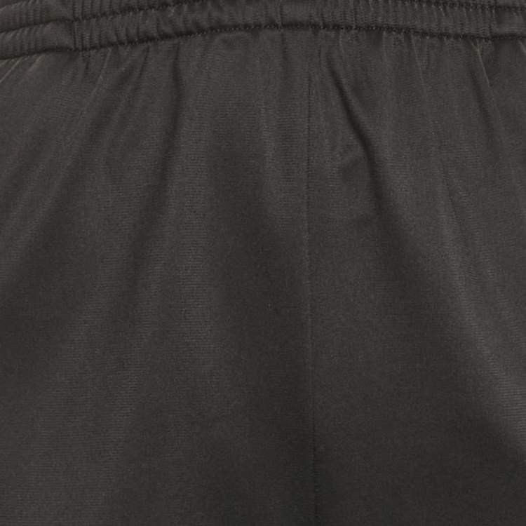 Pre Owned Balenciaga Black Synthetic Logo Stripe Detail Track Pants S