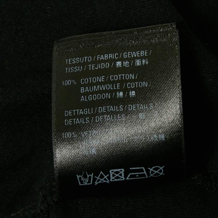 Pre Owned Balenciaga Black Eiffel Tower Crystal Jersey T-Shirt L