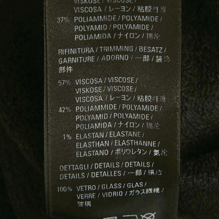 Pre Owned Balenciaga Black Eiffel Tower Crystal Fleece Pullover S