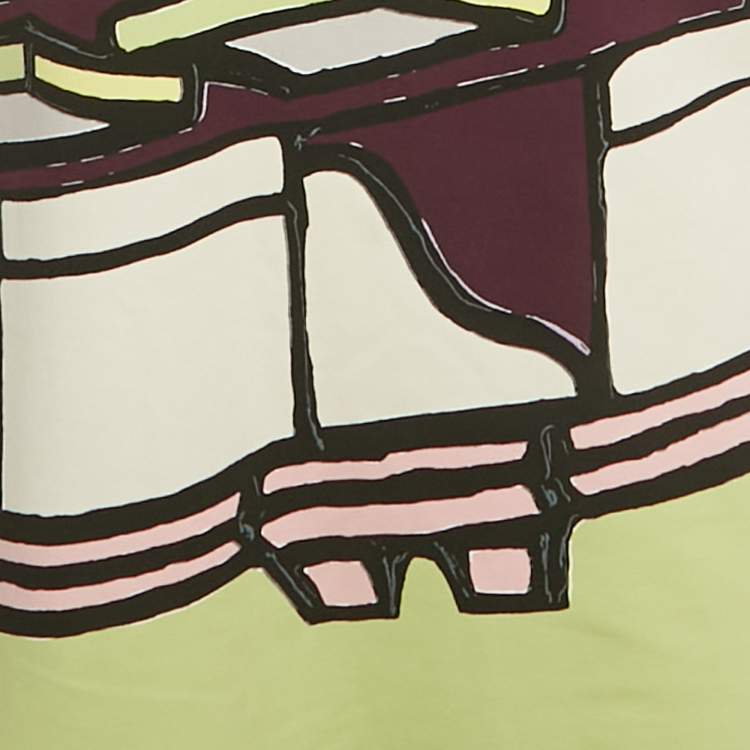 Pre Owned Balenciaga Multicolor Printed Jersey Mini Dress M