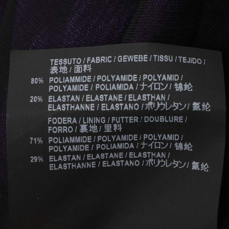 Pre Owned Balenciaga Purple Satin Peplum Tops M