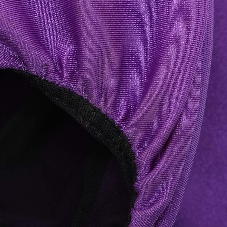 Pre Owned Balenciaga Purple Satin Peplum Tops M