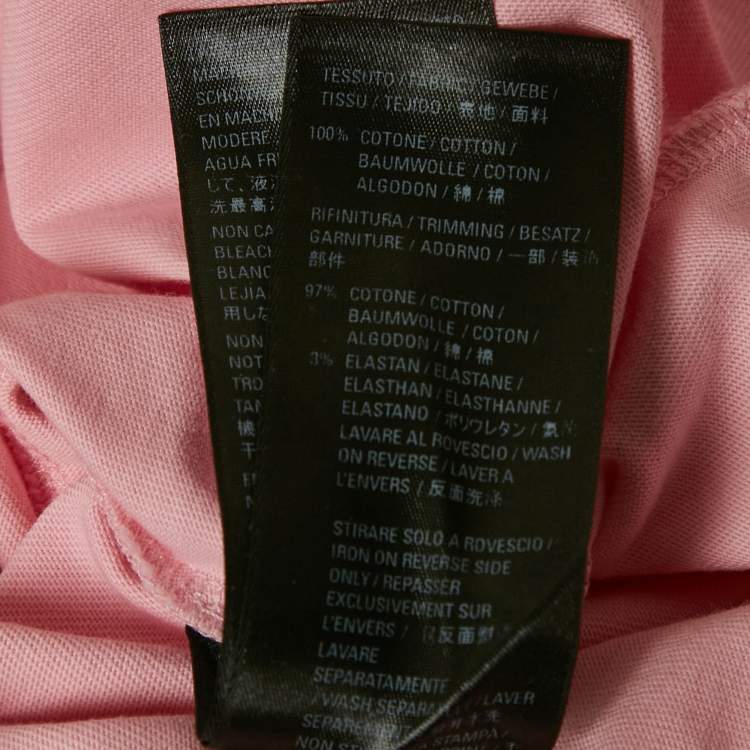 Pre Owned Balenciaga Limited Edition Pink Logo Print Cotton Oversized T-Shirt S