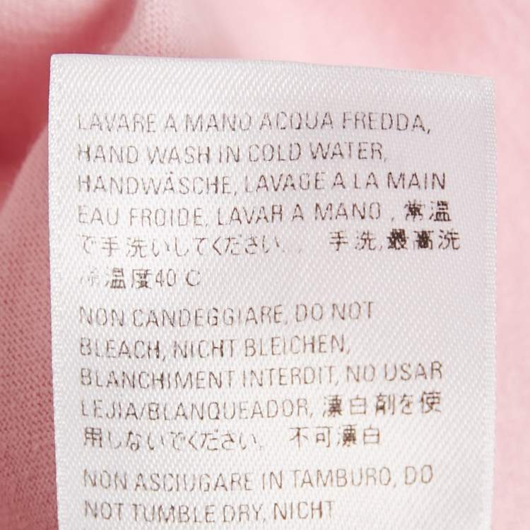 Pre Owned Balenciaga PInk Logo Print Cotton Oversized T-Shirt XS