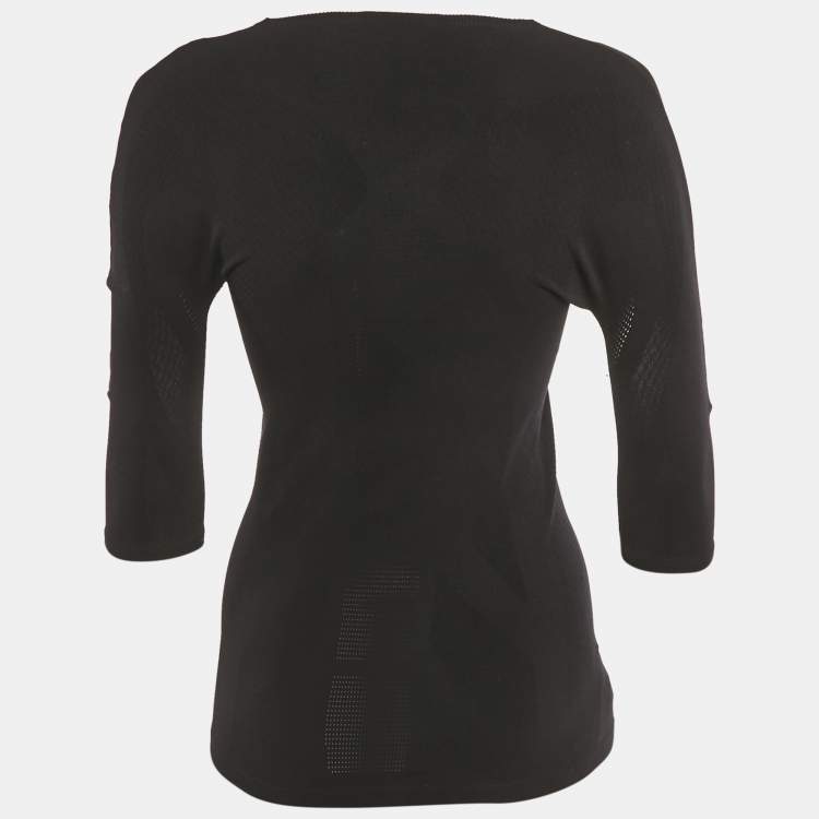 مملوكة مسبقًا Balenciaga Black Logo Print Jersey T-Shirt M