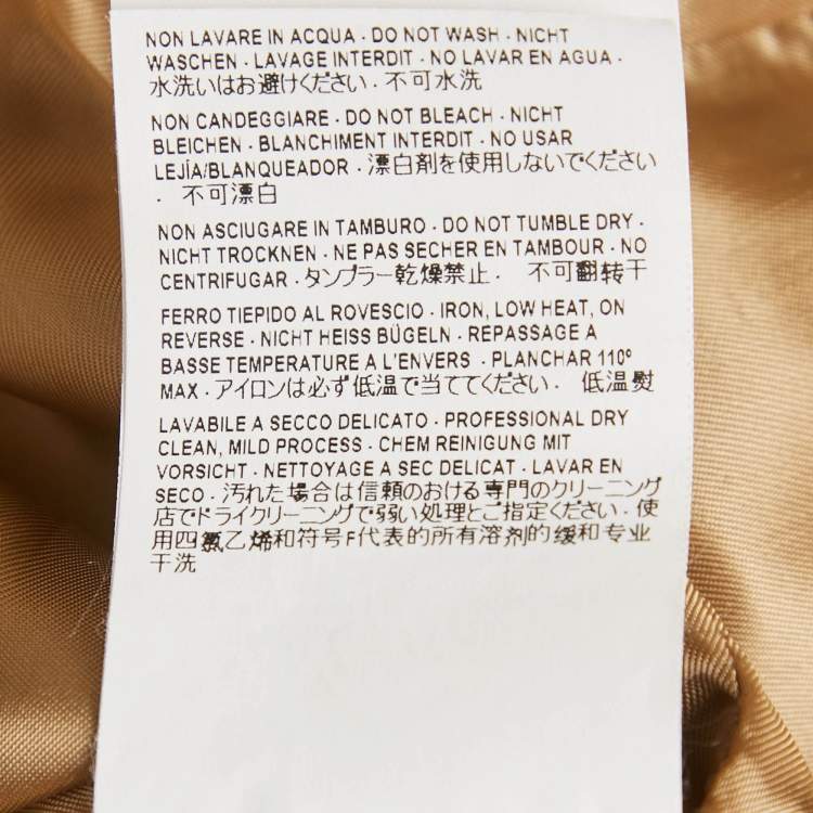 Pre Owned Balenciaga Beige Cotton Silk Chiffon Pleat Check Wool Trench Coat L