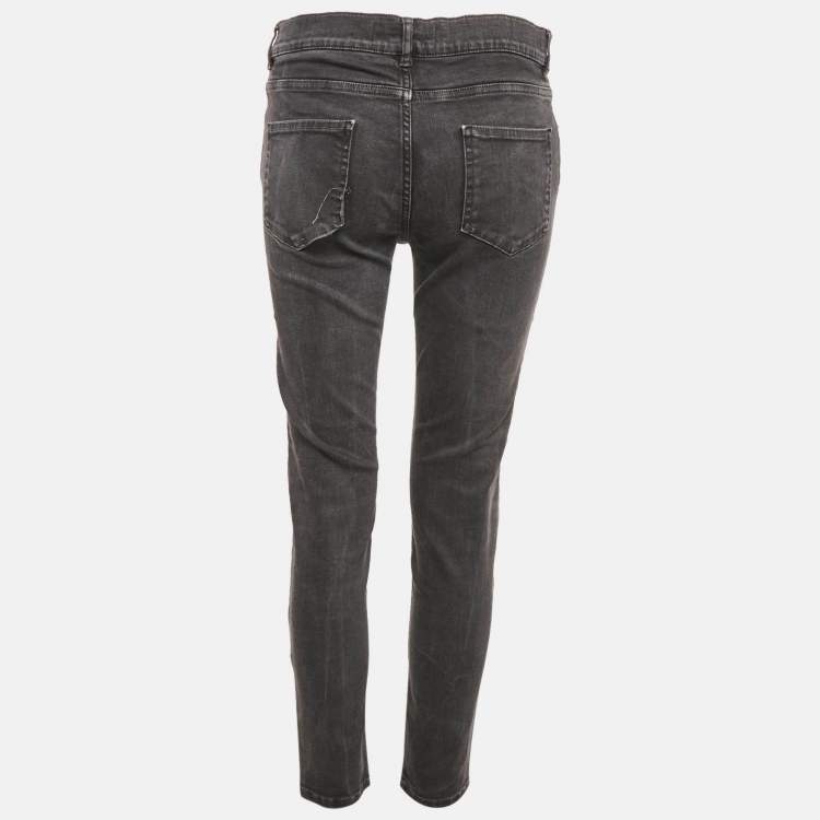 Pre Owned Balenciaga Dark Grey Denim Skinny Jeans M