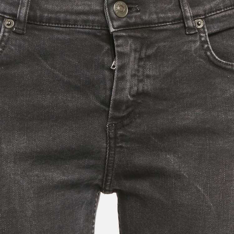 Pre Owned Balenciaga Dark Grey Denim Skinny Jeans M