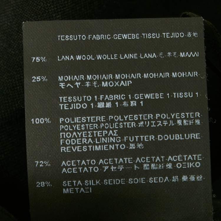 Pre Owned Balenciaga Black Wool & Mohair Origami Draped Shorts M