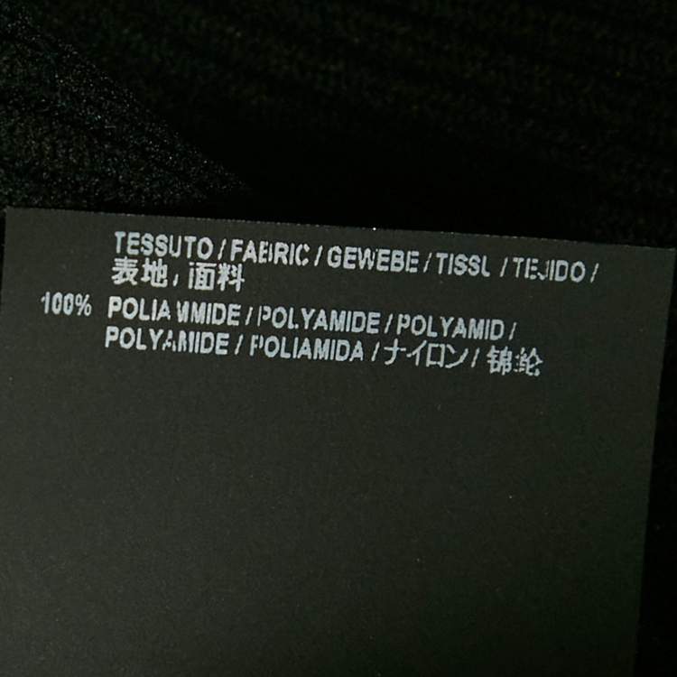 Pre Owned Balenciaga Black Logo Print Rib Knit Turtleneck Sweater M