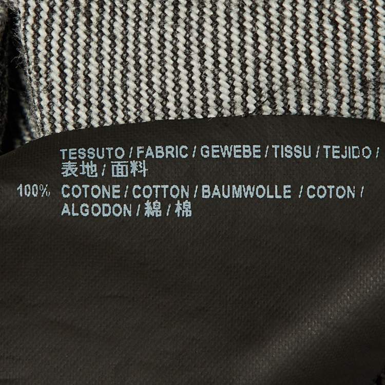 Pre Owned Balenciaga Grey Denim Logo Embossed Button Front Jacket S