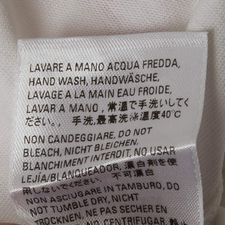 Pre Owned Balenciaga White Logo Print Jersey T-Shirt M