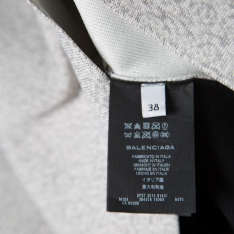 Pre Owned Balenciaga Colorblock Pattern Knit Shift Midi Dress M