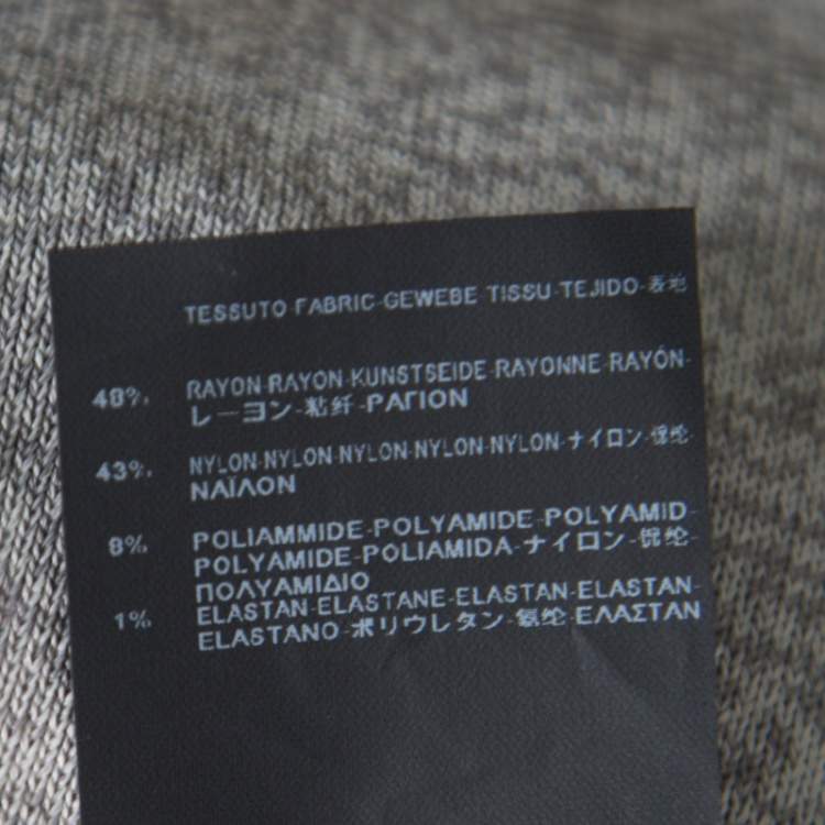Pre Owned Balenciaga Colorblock Pattern Knit Shift Midi Dress M