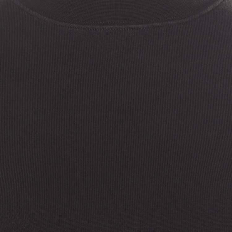 Pre Owned Balenciaga Washed Black Jersey Cutout Knotted Front Detail T-Shirt S