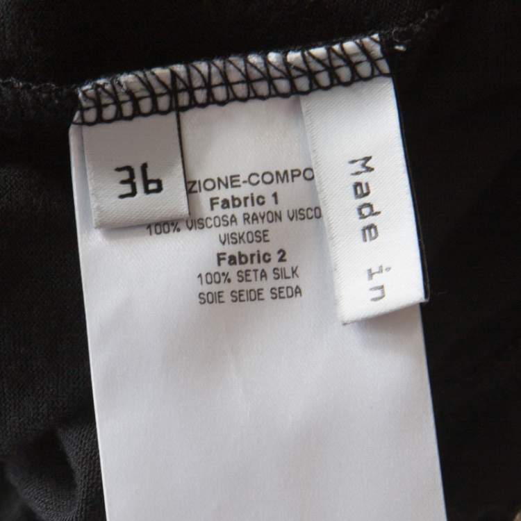 Pre Owned Balenciaga Black Jersey Stud Embellished Panel Racer Back Tank Top S