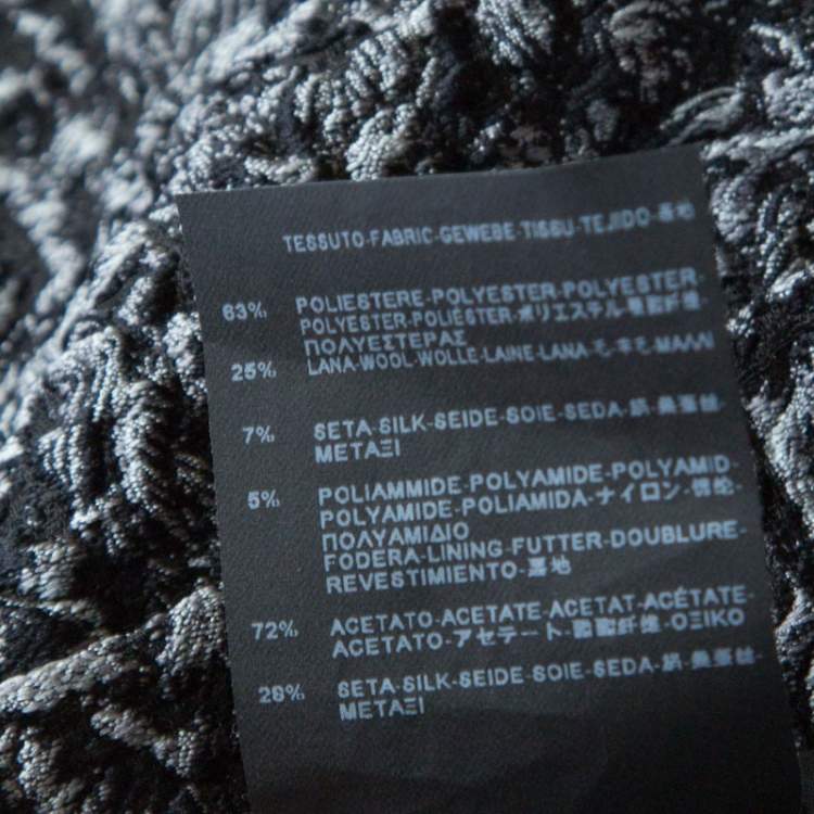 Pre Owned Balenciaga Grey Floral Embossed Jacquard Mini Skirt M